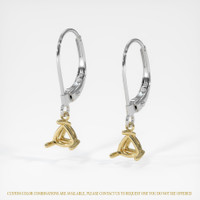 14K Yellow & White Drops Earring Setting Video