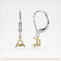 14K Yellow & White Drops Earring Setting Image