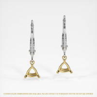 14K Yellow & White Drops Earring Setting Image