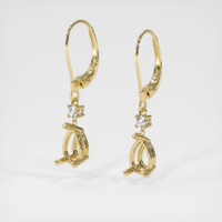 14K Yellow Gold Accent Stones Earring Setting Video