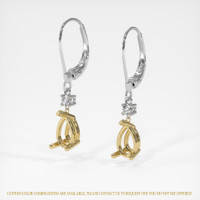14K Yellow & White Drops Earring Setting Video