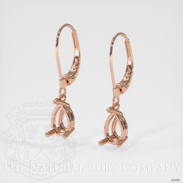 14K Rose Gold Drops Earring Setting