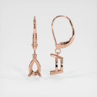 14K Rose Gold Drops Earring Setting Image