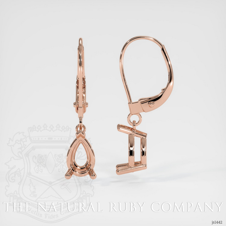 14K Rose Gold Drops Earring Setting