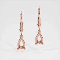 14K Rose Gold Drops Earring Setting Image