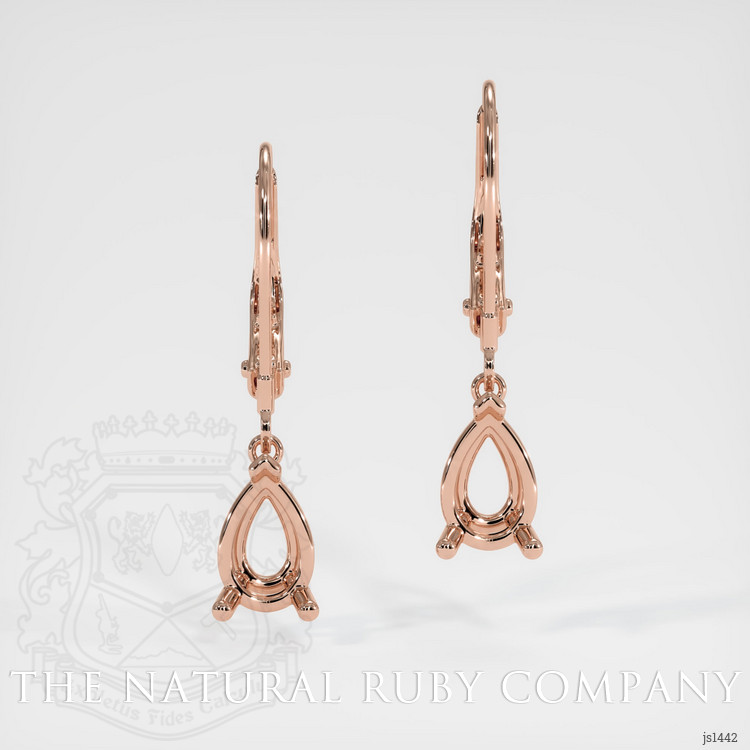 14K Rose Gold Drops Earring Setting