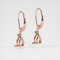 14K Rose Gold Drops Earring Setting Image
