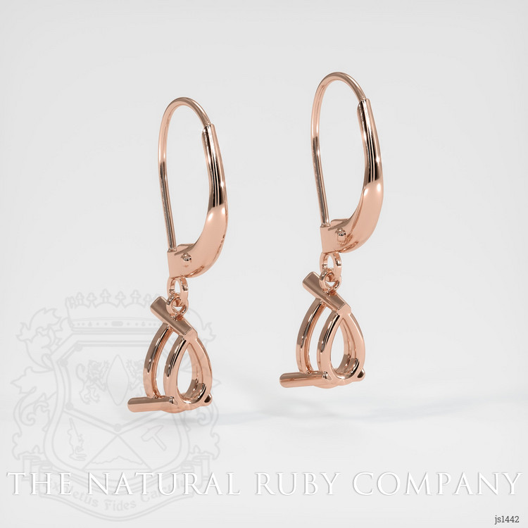 14K Rose Gold Drops Earring Setting