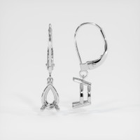 14K White Gold Drops Earring Setting Image