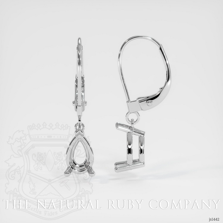 14K White Gold Drops Earring Setting