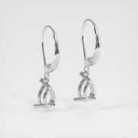 14K White Gold Drops Earring Setting Image