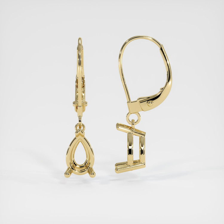14K Yellow Gold Drops Earring Setting