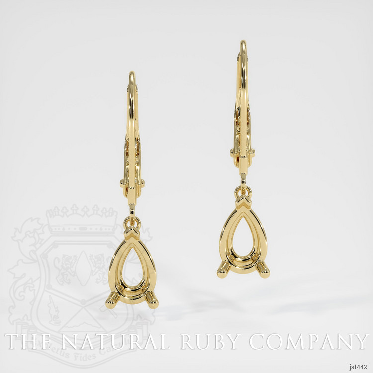 14K Yellow Gold Drops Earring Setting