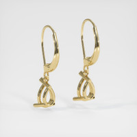 14K Yellow Gold Drops Earring Setting Image