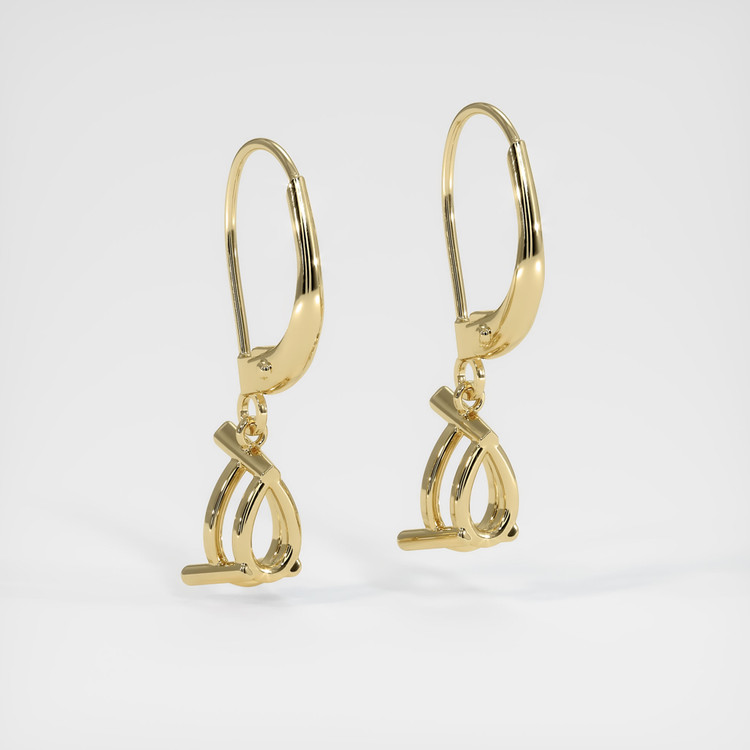 14K Yellow Gold Drops Earring Setting