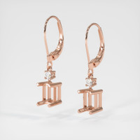 14K Rose Gold Accent Stones Earring Setting Video