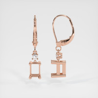14K Rose Gold Accent Stones Earring Setting Image