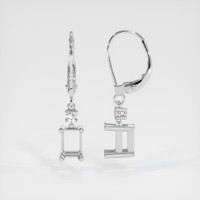 14K White Gold Accent Stones Earring Setting Image