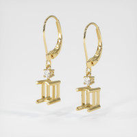 14K Yellow Gold Accent Stones Earring Setting Video