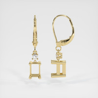 14K Yellow Gold Accent Stones Earring Setting Image