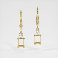 14K Yellow Gold Accent Stones Earring Setting Image