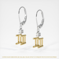 14K Yellow & White Accent Stones Earring Setting Video