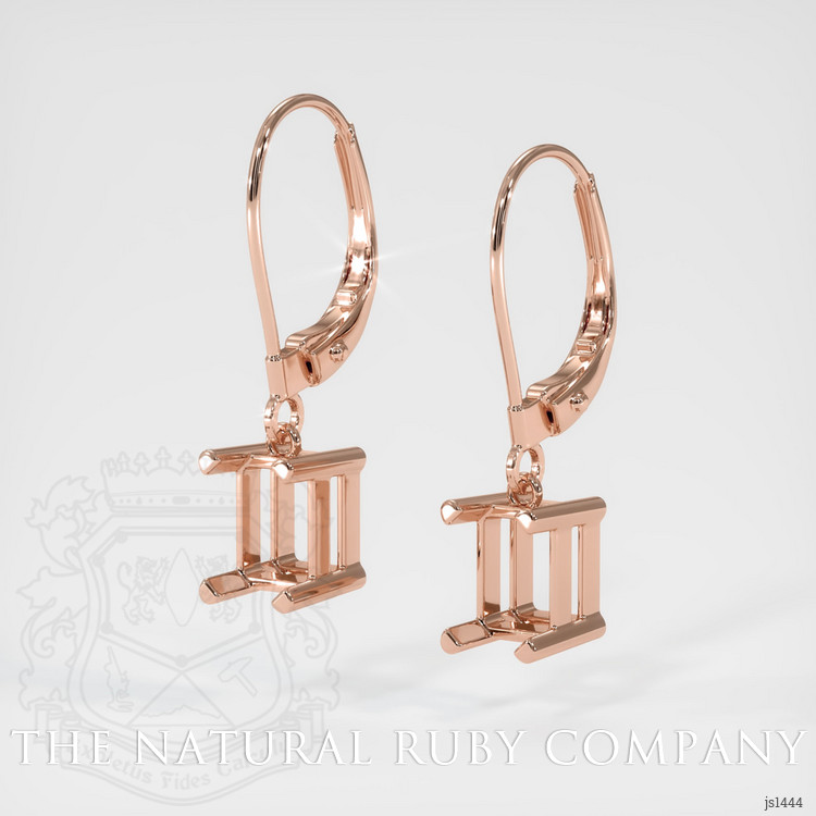 14K Rose Gold Drops Earring Setting