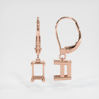 14K Rose Gold Drops Earring Setting Image