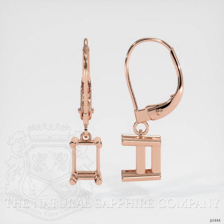 14K Rose Gold Drops Earring Setting