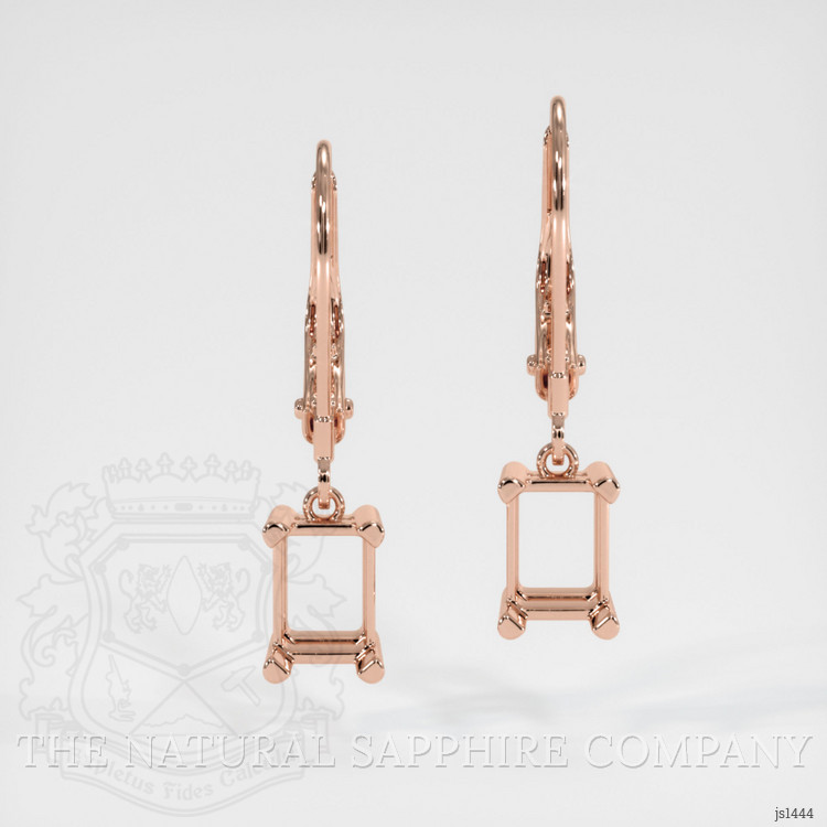 14K Rose Gold Drops Earring Setting