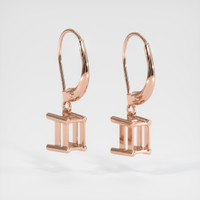 14K Rose Gold Drops Earring Setting Image