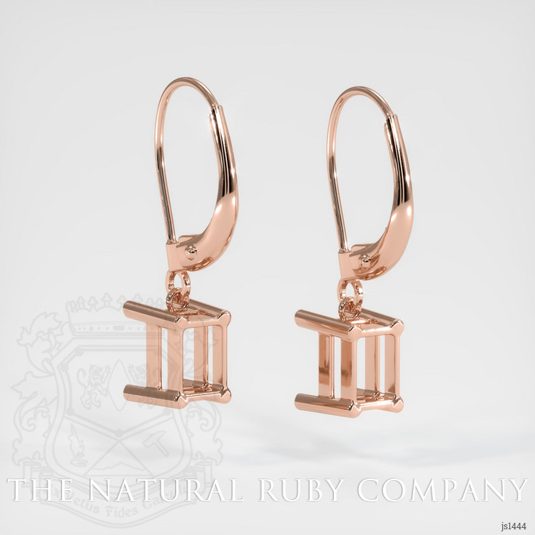 14K Rose Gold Drops Earring Setting