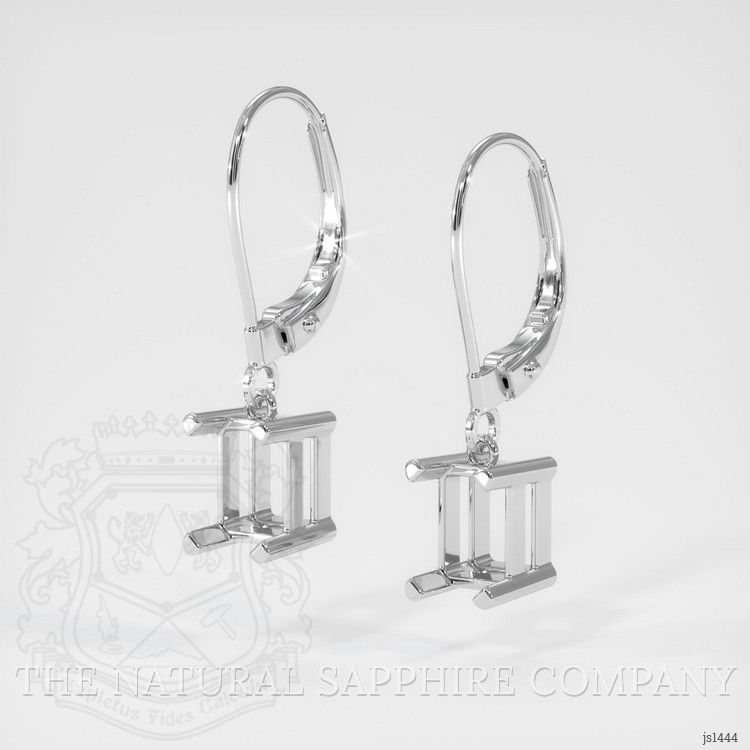 14K White Gold Drops Earring Setting