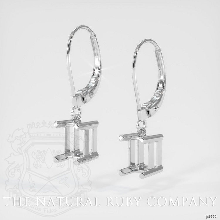 14K White Gold Drops Earring Setting