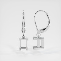 14K White Gold Drops Earring Setting Image