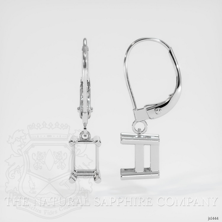 14K White Gold Drops Earring Setting