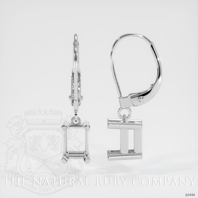 14K White Gold Drops Earring Setting