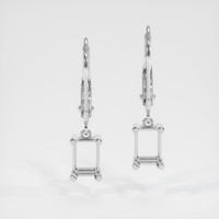 14K White Gold Drops Earring Setting Image
