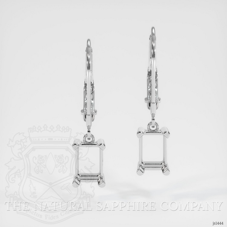 14K White Gold Drops Earring Setting