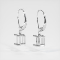 14K White Gold Drops Earring Setting Image