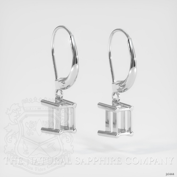 14K White Gold Drops Earring Setting