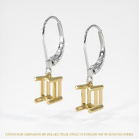 14K Yellow & White Drops Earring Setting Video