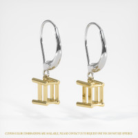 14K Yellow & White Drops Earring Setting Image