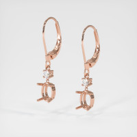 14K Rose Gold Accent Stones Earring Setting Video