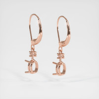 14K Rose Gold Accent Stones Earring Setting Image