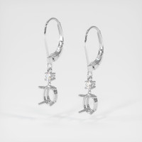 14K White Gold Accent Stones Earring Setting Video