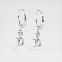 14K White Gold Accent Stones Earring Setting Image