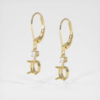 14K Yellow Gold Accent Stones Earring Setting Video