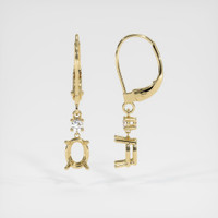 14K Yellow Gold Accent Stones Earring Setting Image