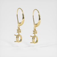 14K Yellow Gold Accent Stones Earring Setting Image